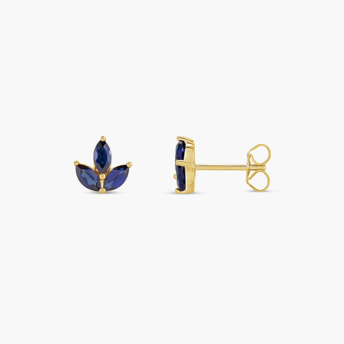 Gemstone Cluster Earrings in 14K Gold