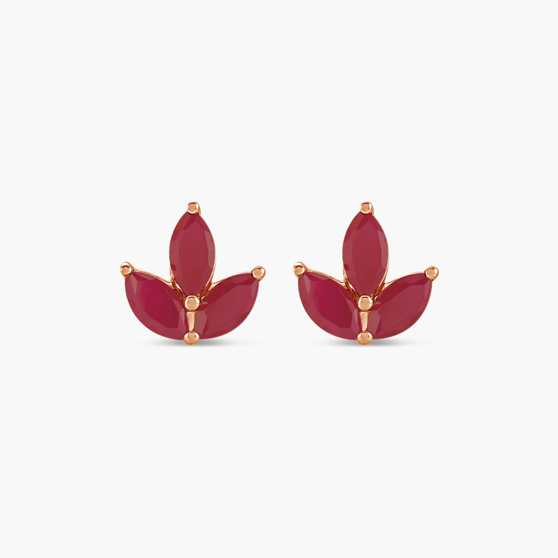 Gemstone Cluster Earrings in 14K Gold