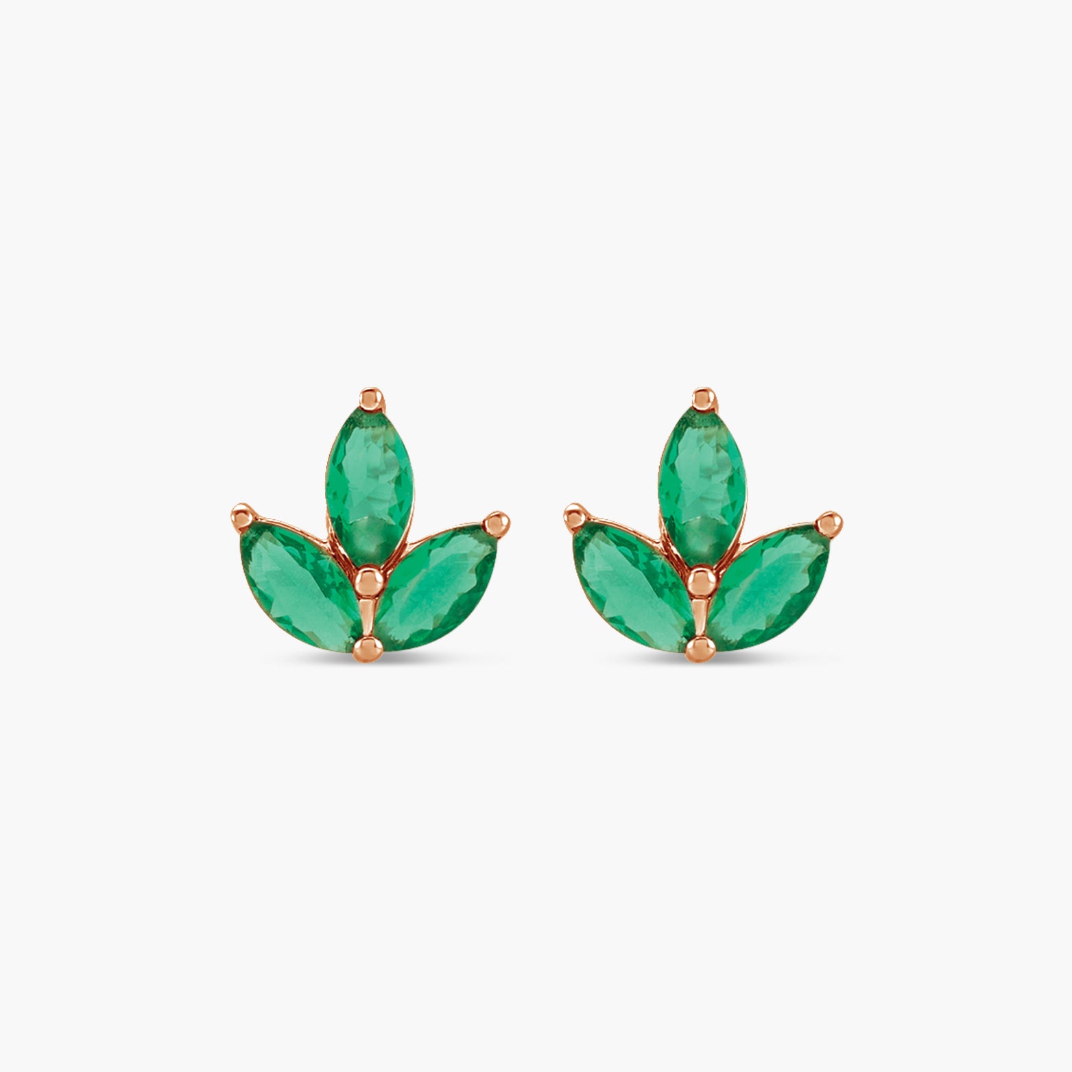 Gemstone Cluster Earrings in 14K Gold