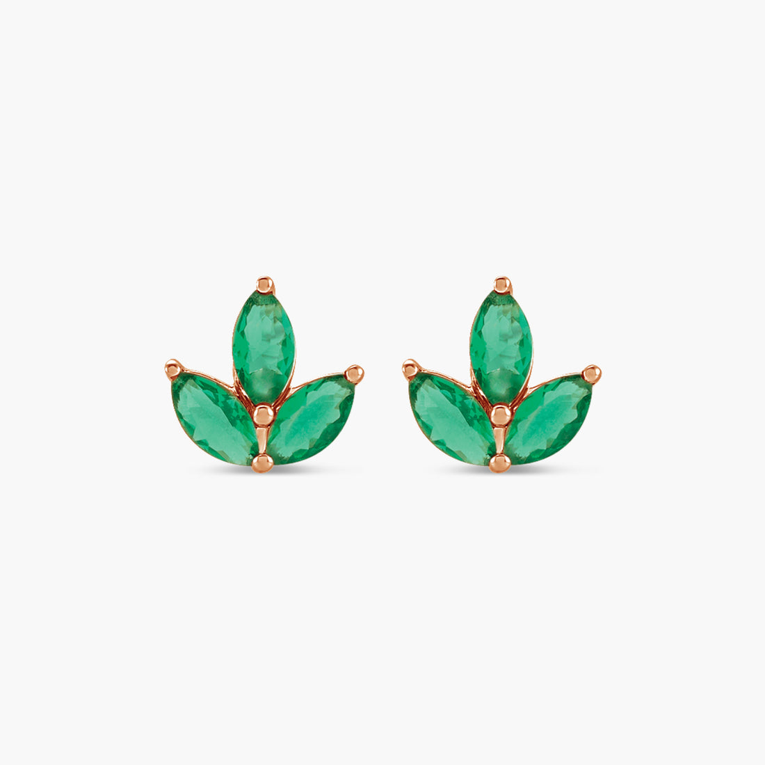 Gemstone Cluster Earrings in 14K Gold