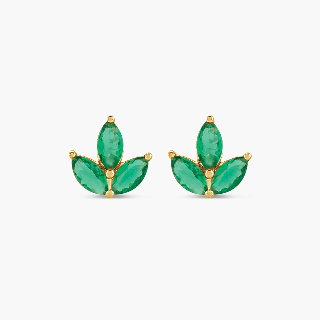 Gemstone Cluster Earrings in 14K Gold