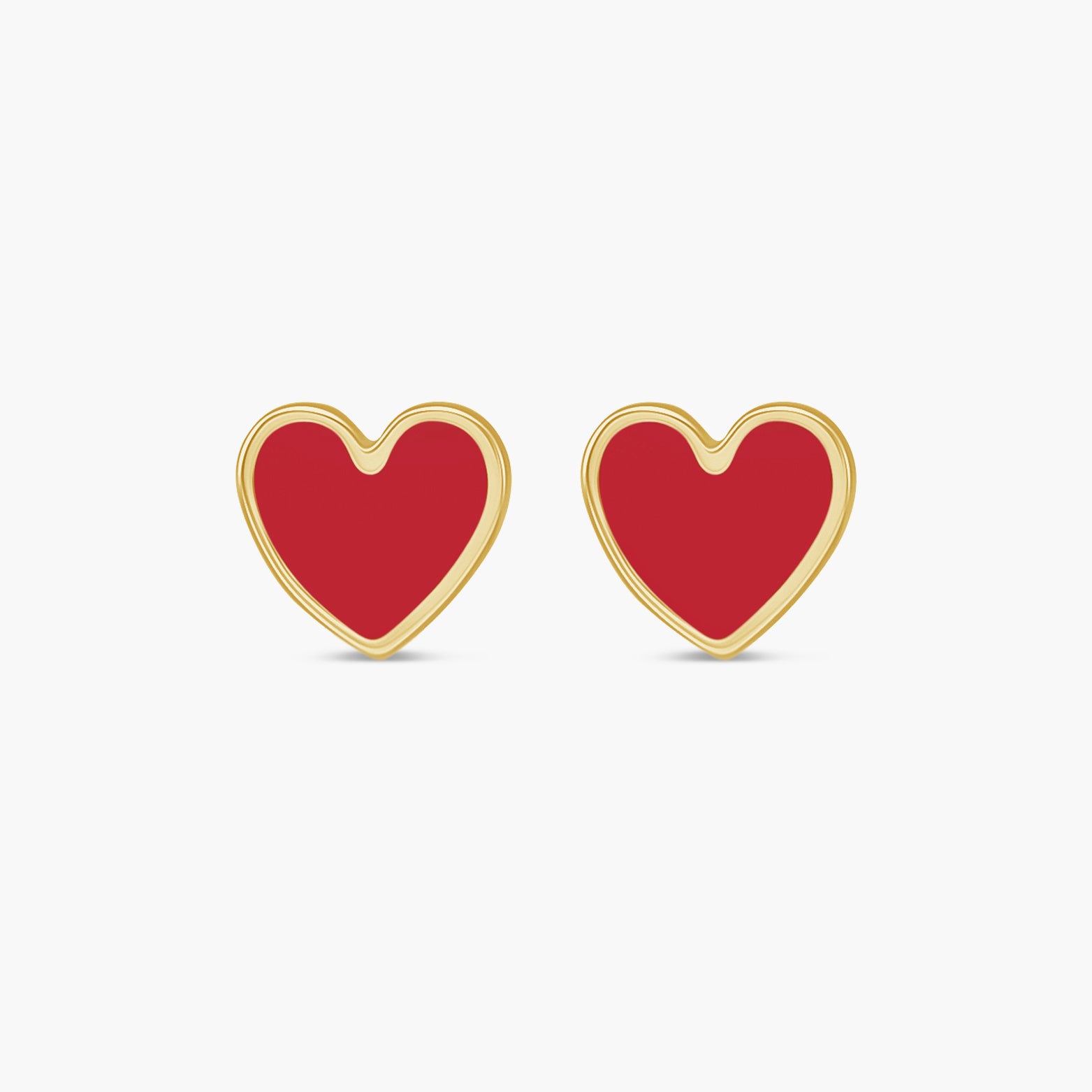 Heart Earrings in 14K Gold