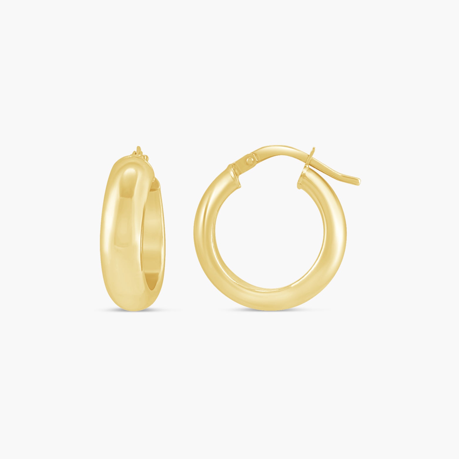Half-Round Tube Hoop Earrings