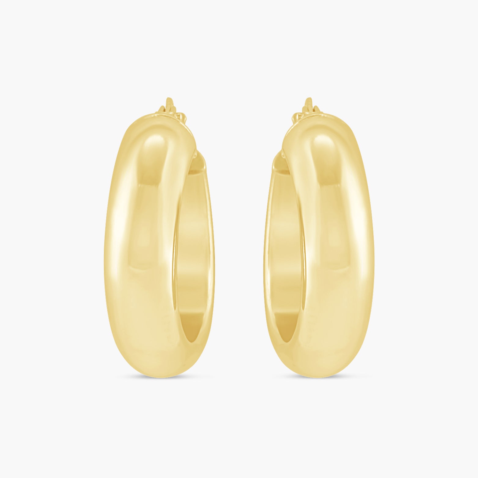 Half-Round Tube Hoop Earrings