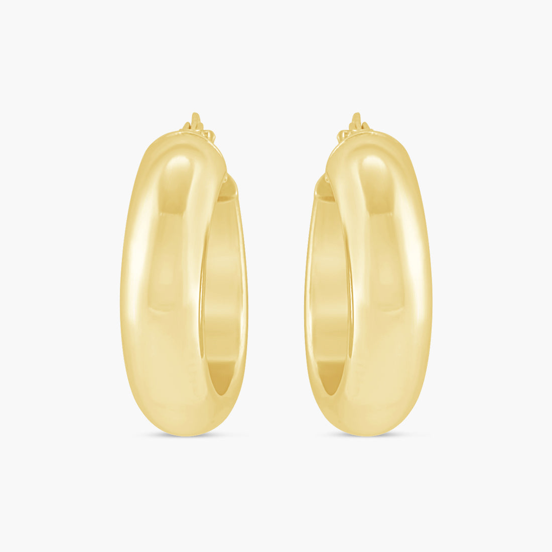 Half-Round Tube Hoop Earrings