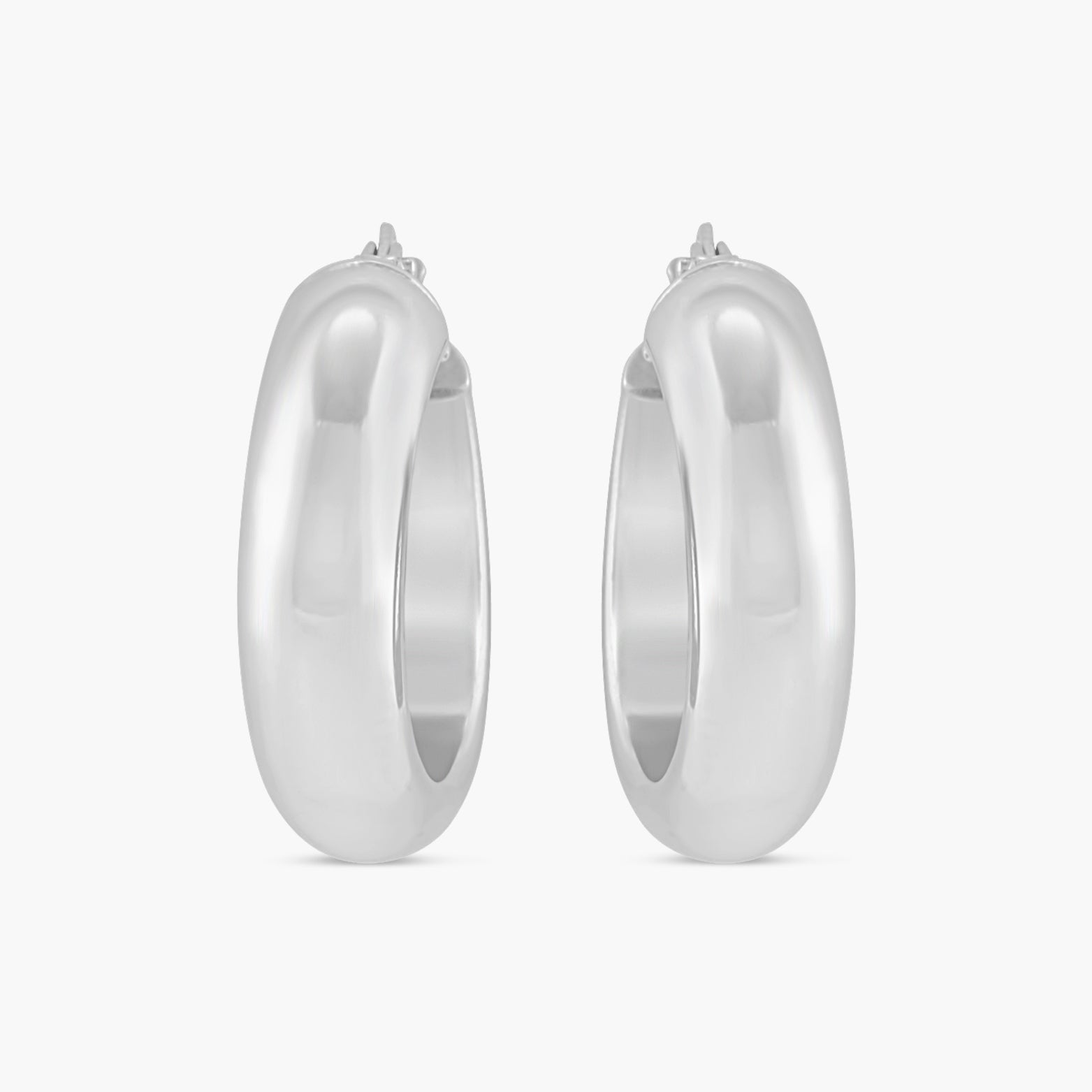 Half-Round Tube Hoop Earrings