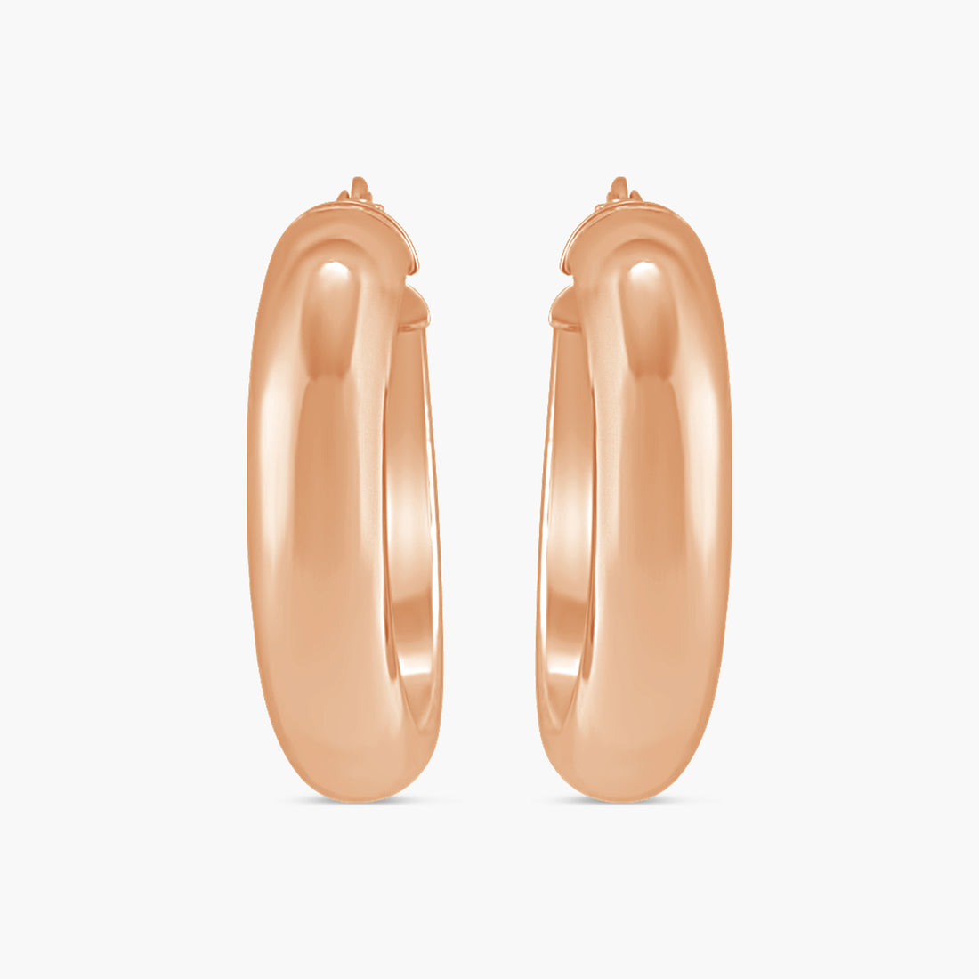 Half-Round Tube Hoop Earrings