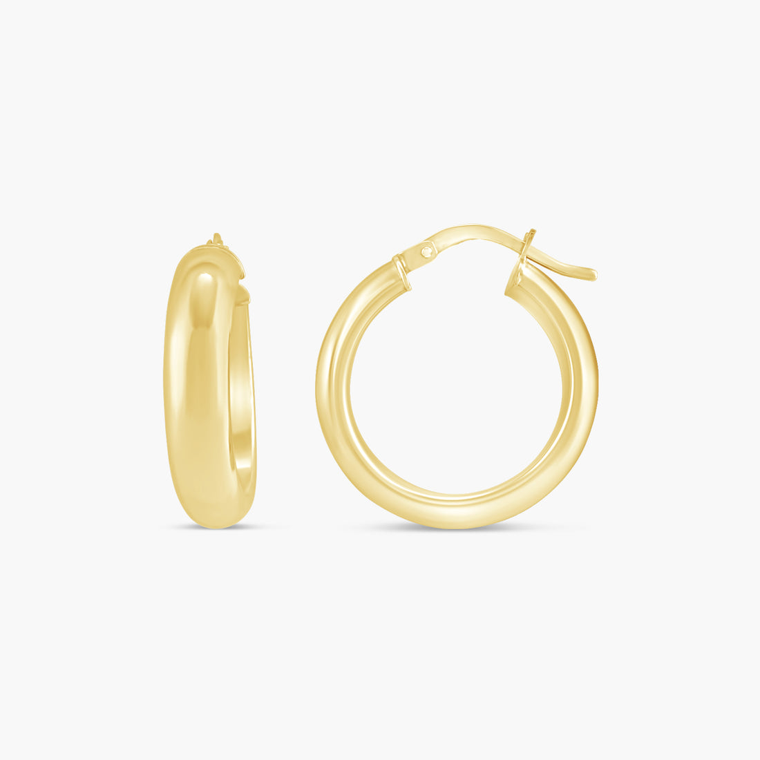 Half-Round Tube Hoop Earrings