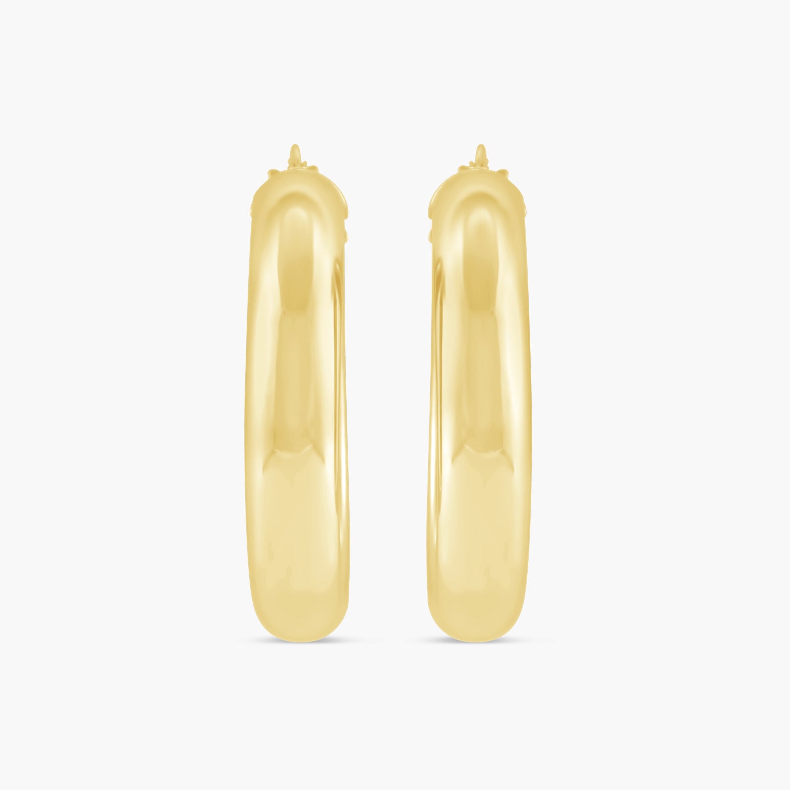Half-Round Tube Hoop Earrings