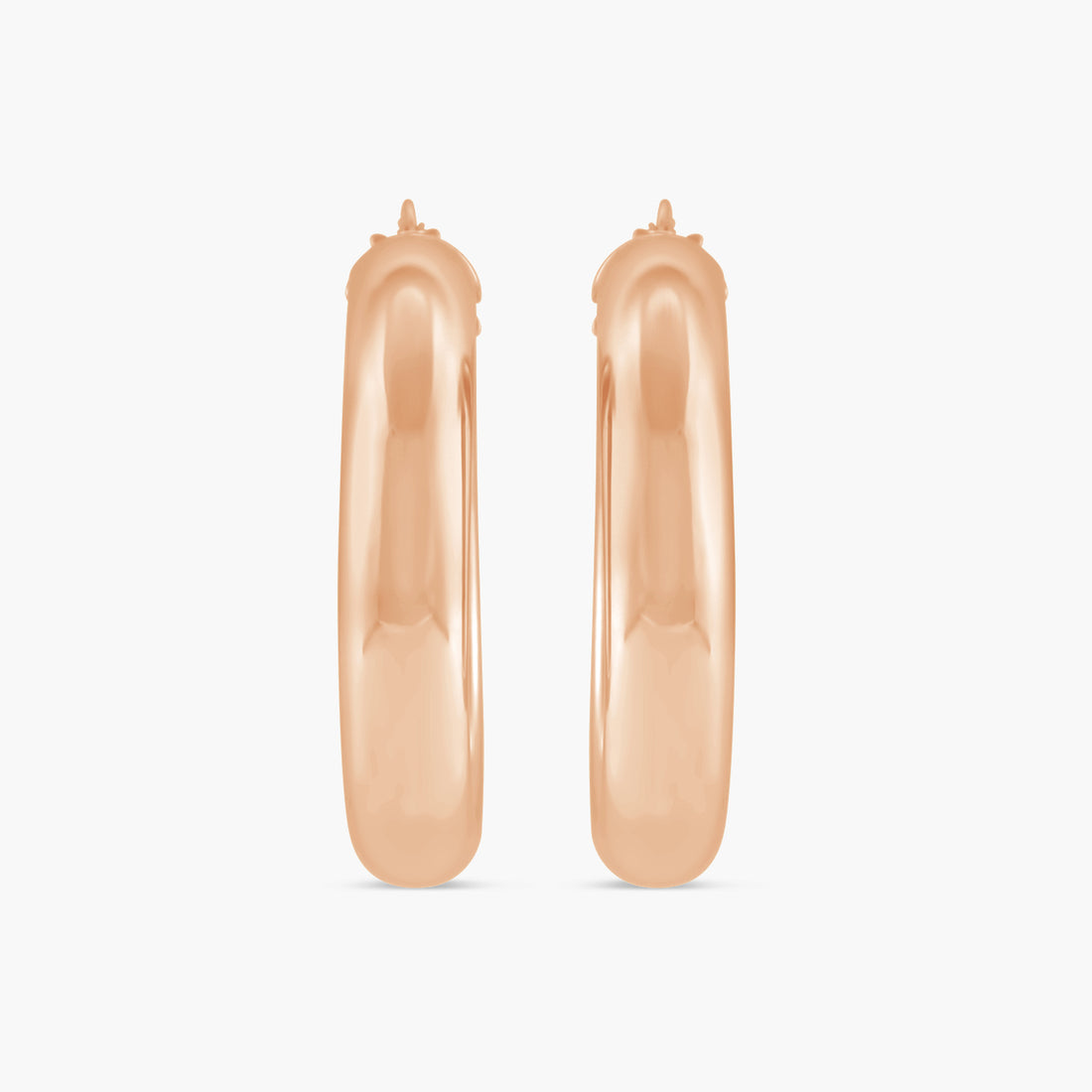 Half-Round Tube Hoop Earrings