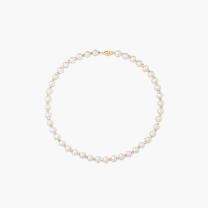 Cultured Freshwater Pearl Necklace in 14K Yellow Gold