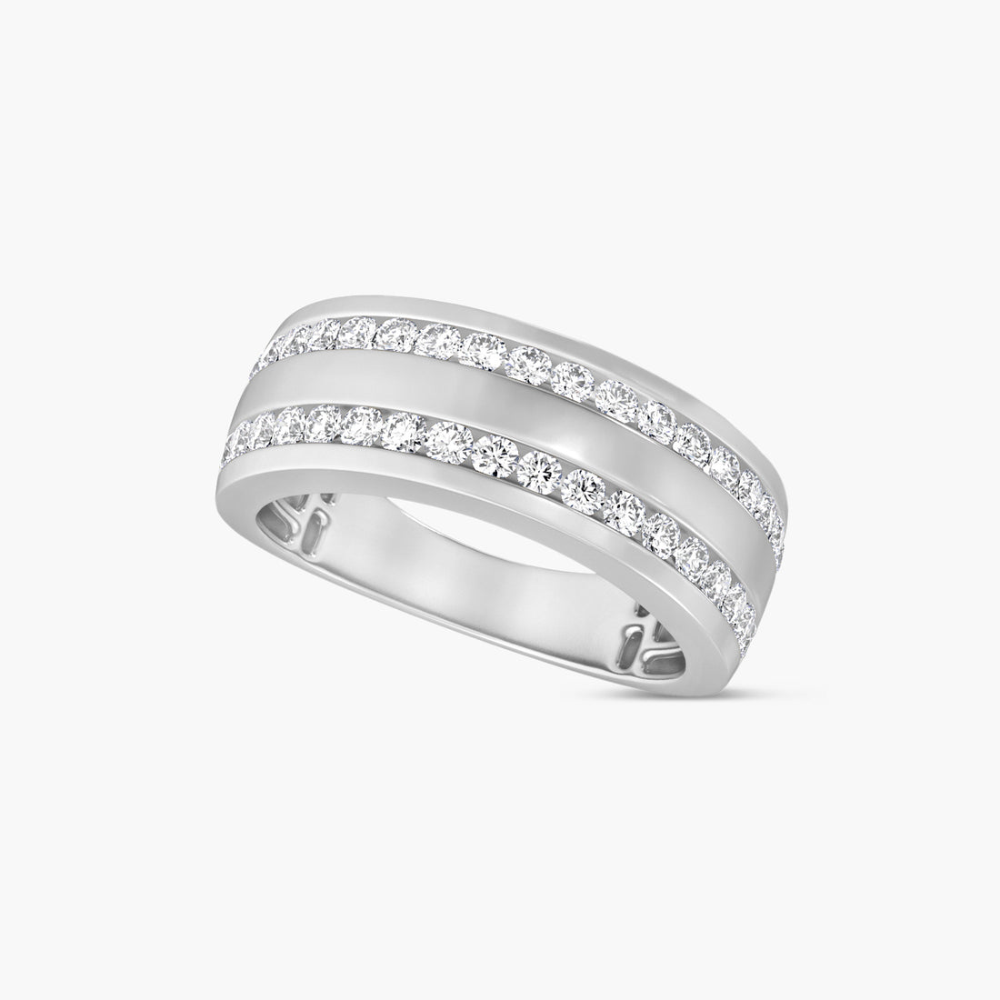 3/4 CTW Lab-Grown Diamond Accented Tapered Band