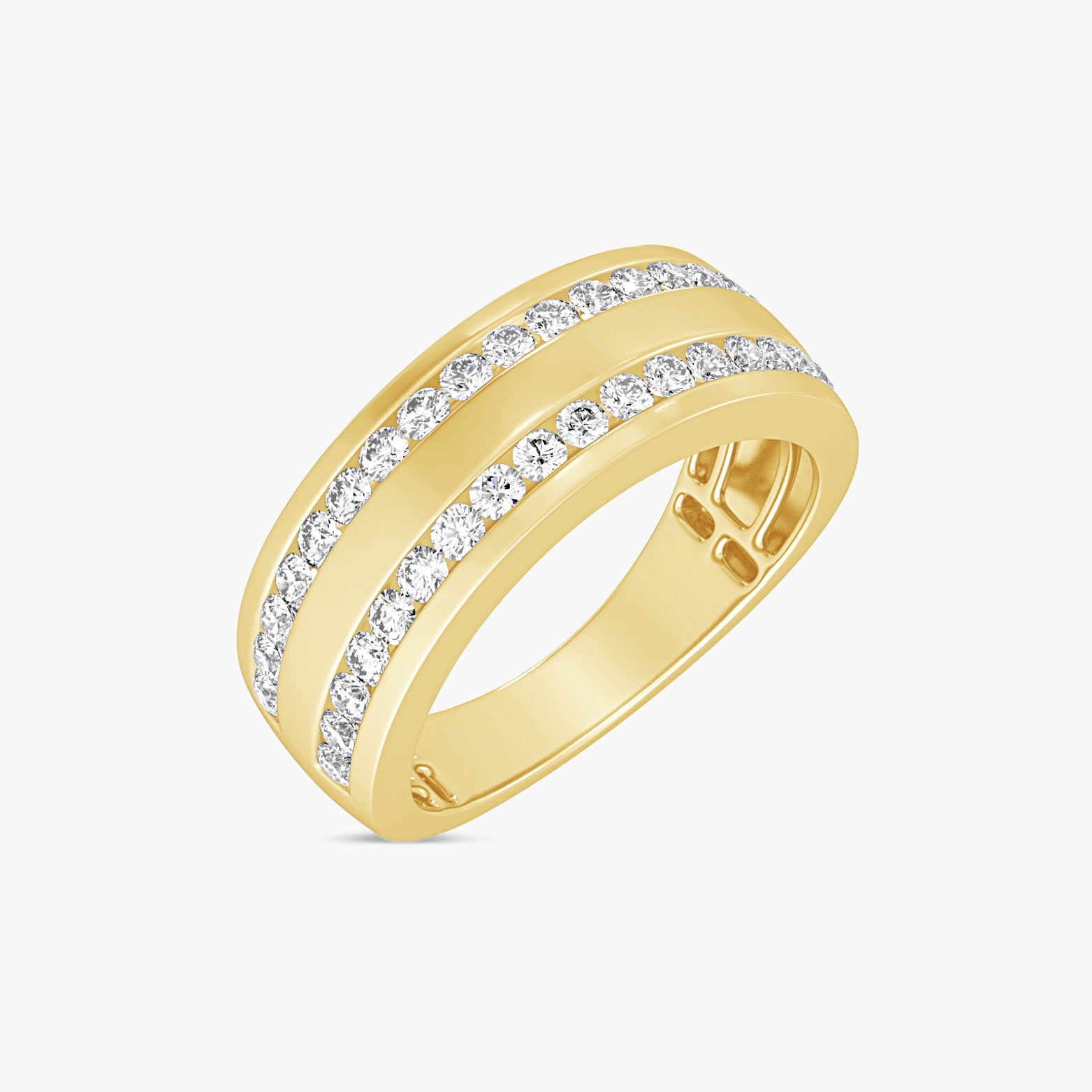 3/4 CTW Lab-Grown Diamond Accented Tapered Band
