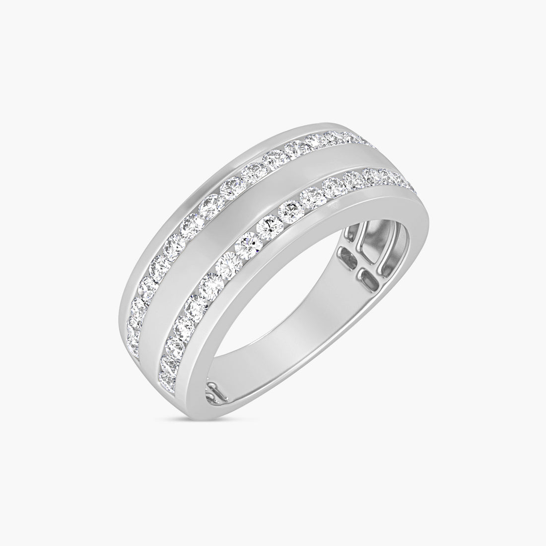 3/4 CTW Lab-Grown Diamond Accented Tapered Band