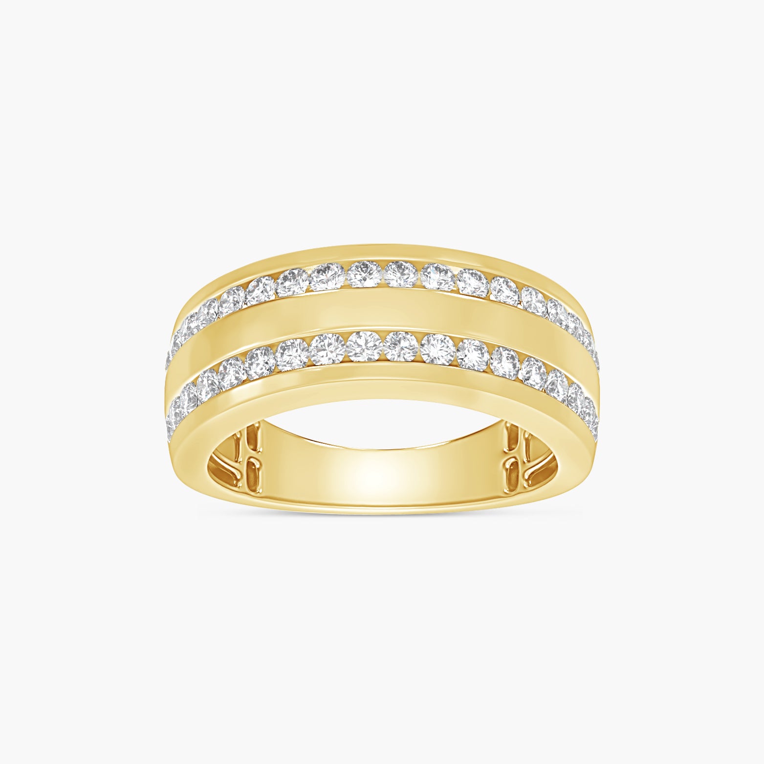 3/4 CTW Lab-Grown Diamond Accented Tapered Band