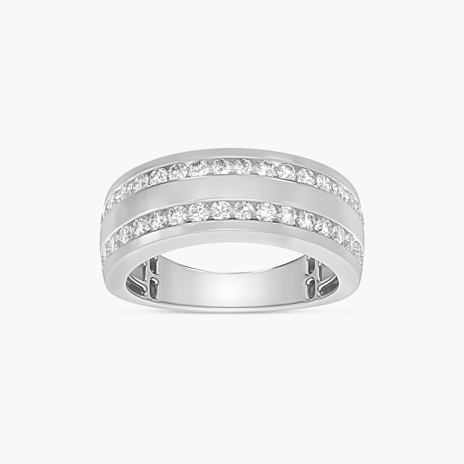 3/4 CTW Lab-Grown Diamond Accented Tapered Band