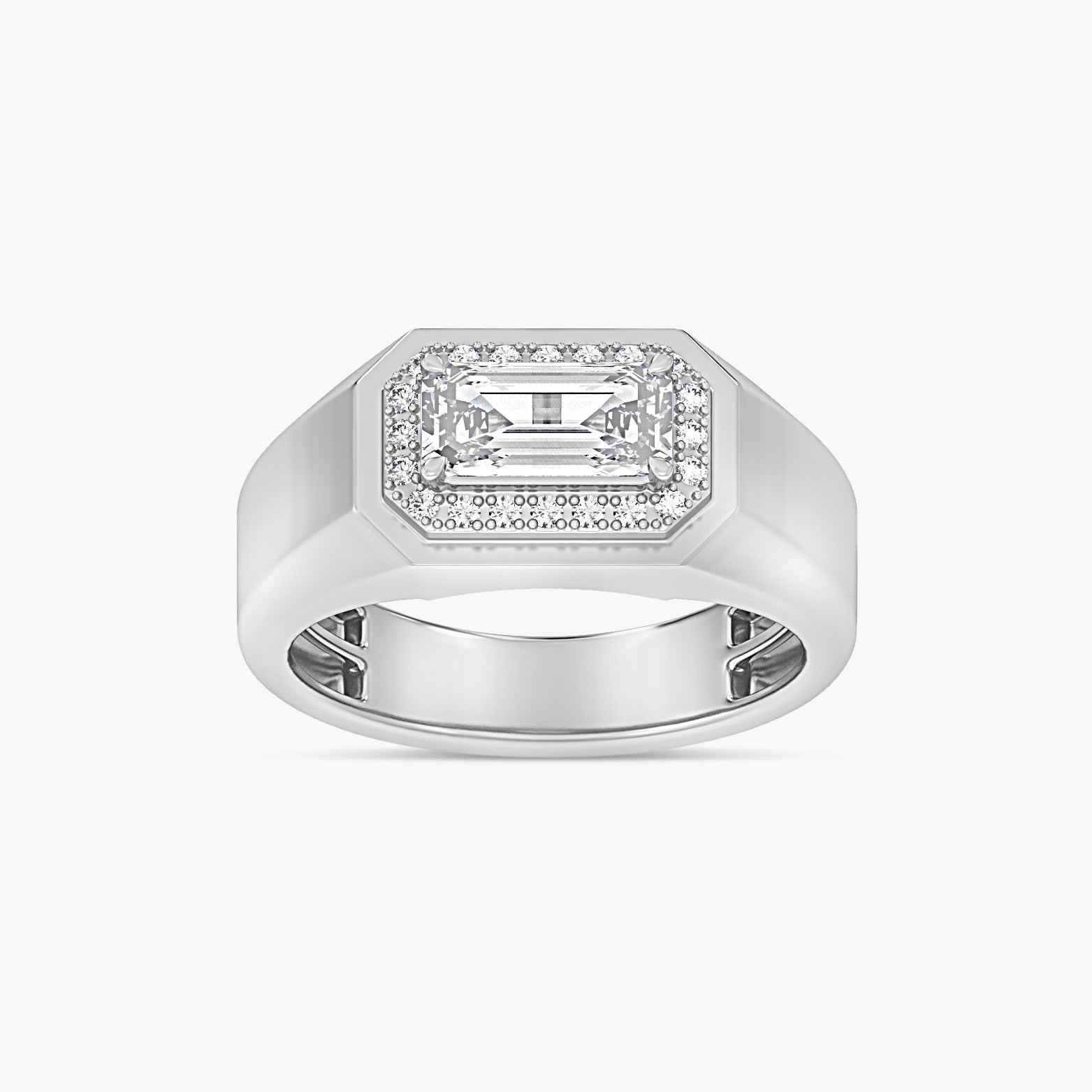 1 3/4 CTW Lab-Grown Diamond Halo-Style Band