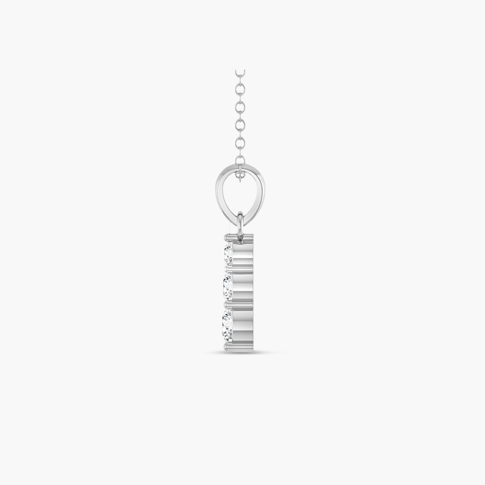 1/6 CTW Lab-Grown Diamond Graduated Bar Necklace