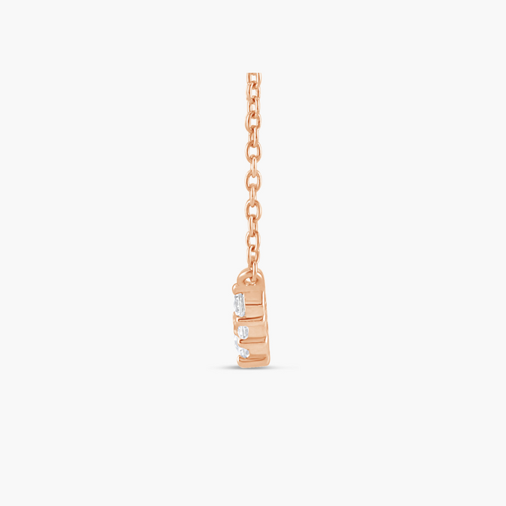 Graduated Lab-Grown Diamond Necklace in 14K Gold