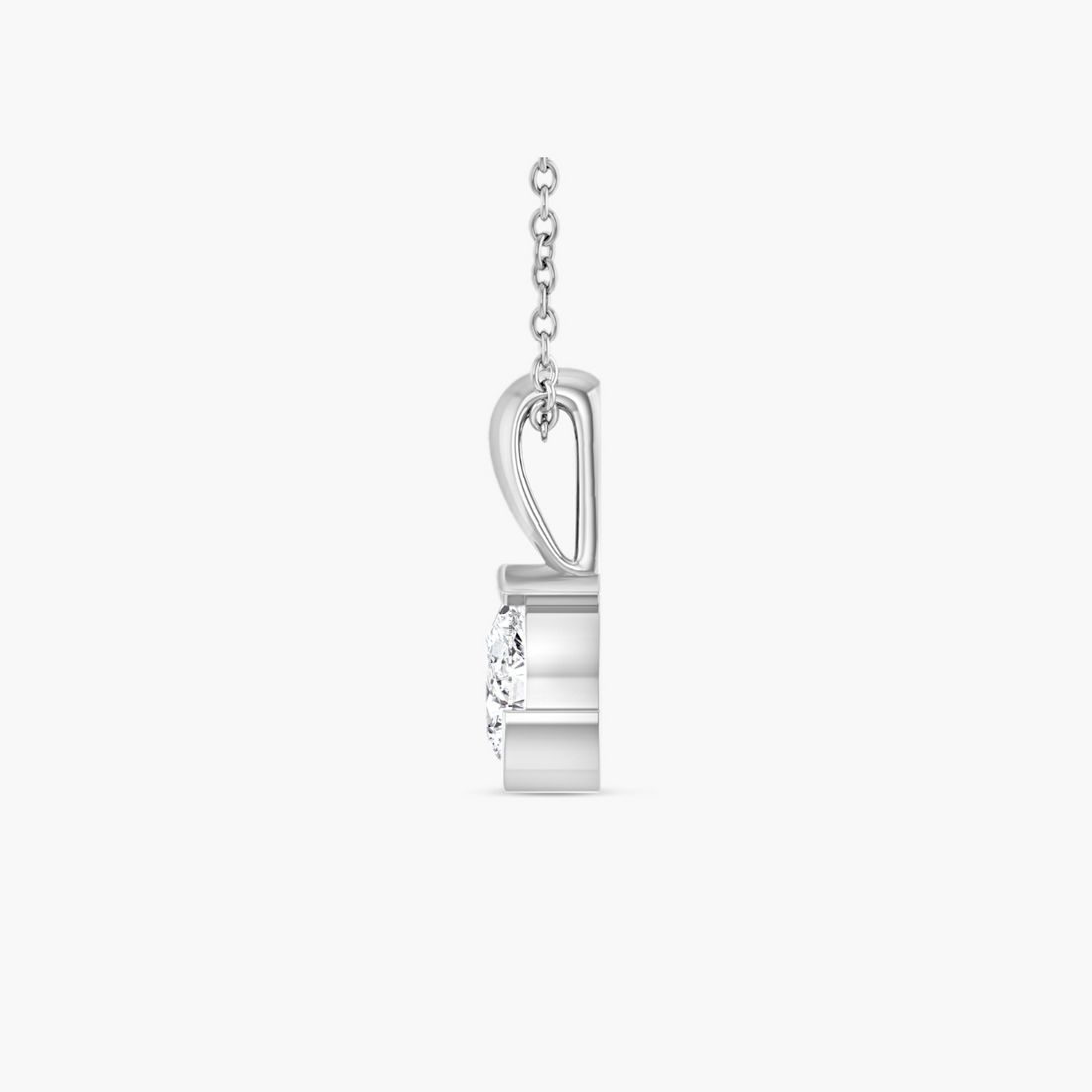 Pear-Shaped Natural Diamond Necklace in 14K Gold