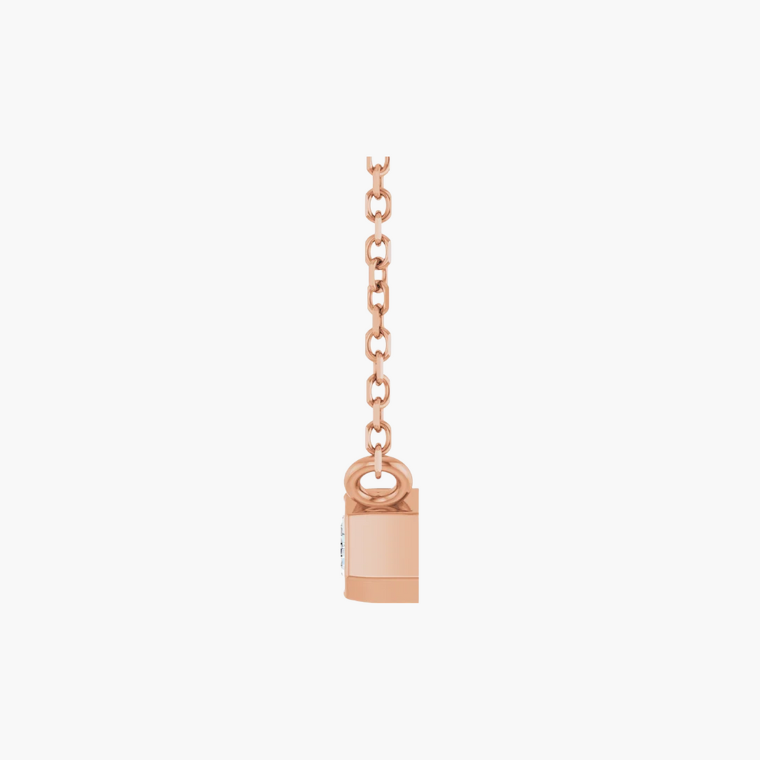 Emerald Bezel Solitaire Necklace in 14K Gold