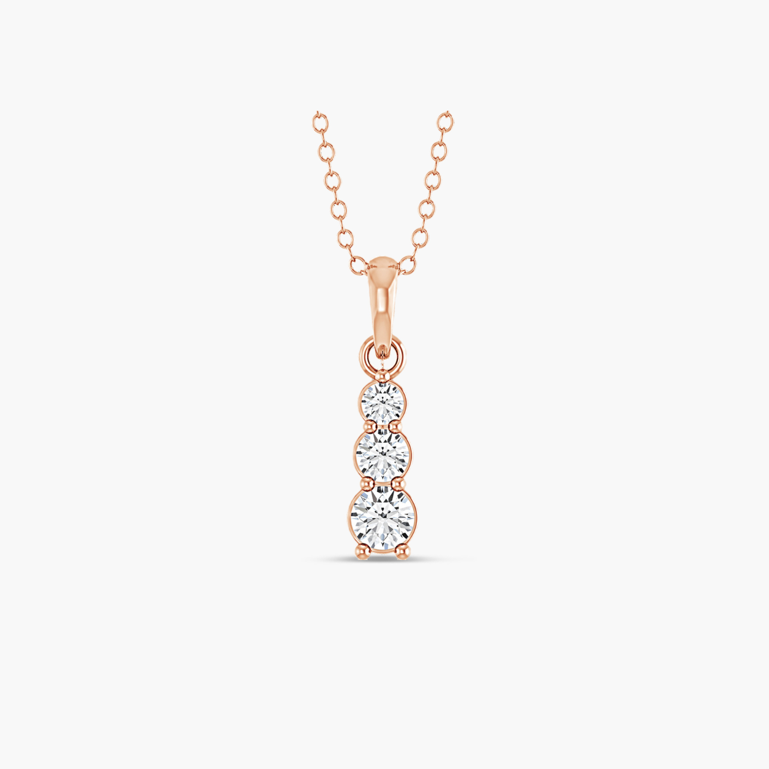 1/6 CTW Lab-Grown Diamond Graduated Bar Necklace