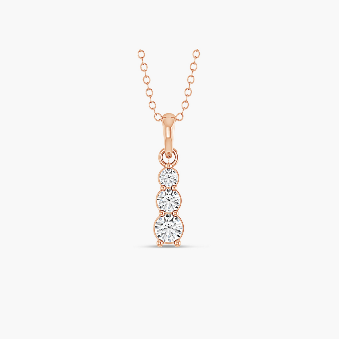 1/6 CTW Lab-Grown Diamond Graduated Bar Necklace