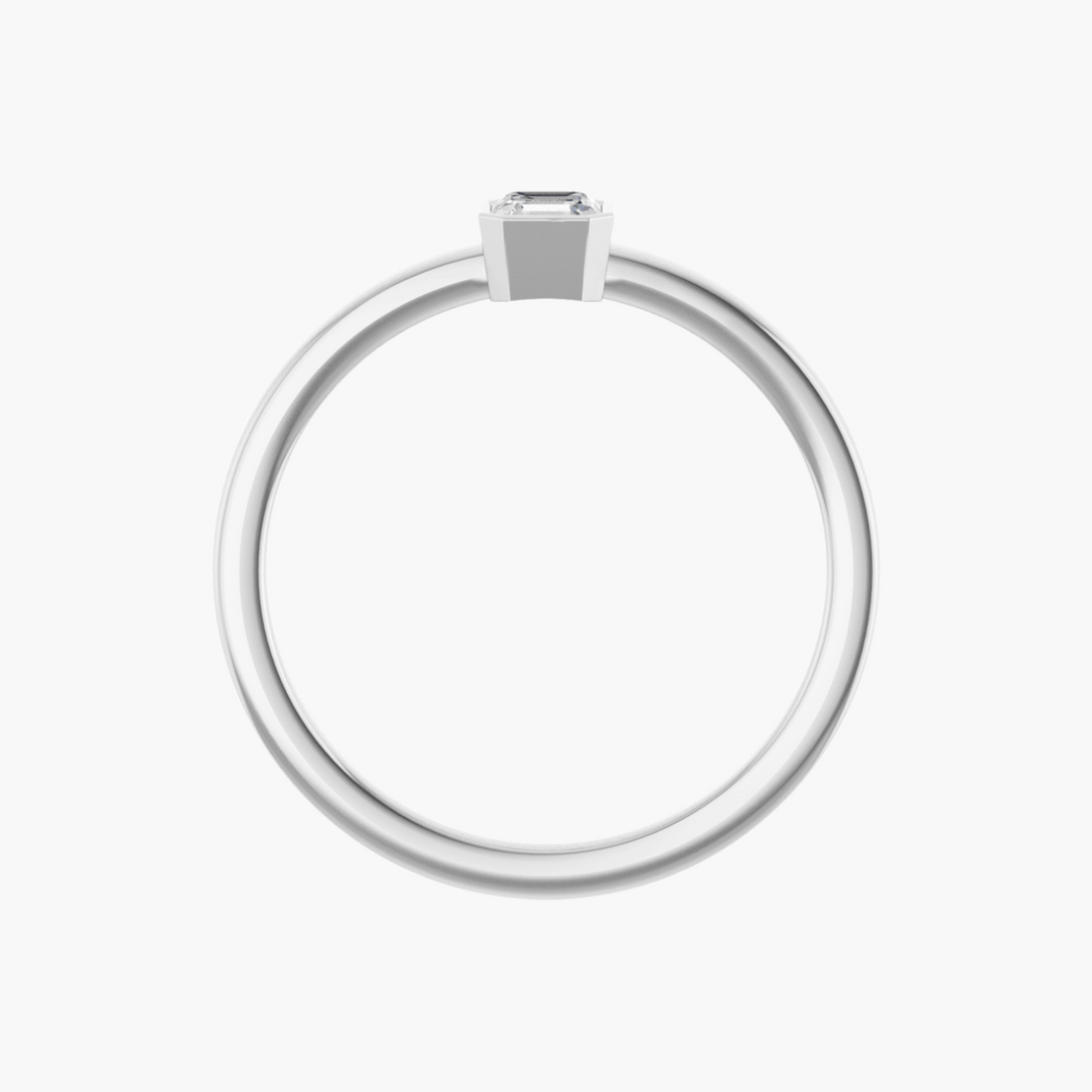 1/4 CT 14K Gold Bezel-Set Lab-Grown Diamond Ring