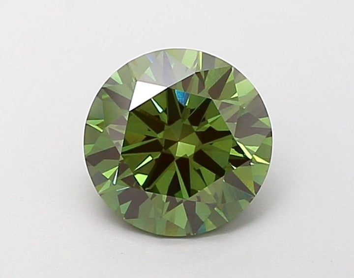 2.02 Carat Round Cut Fancy Green