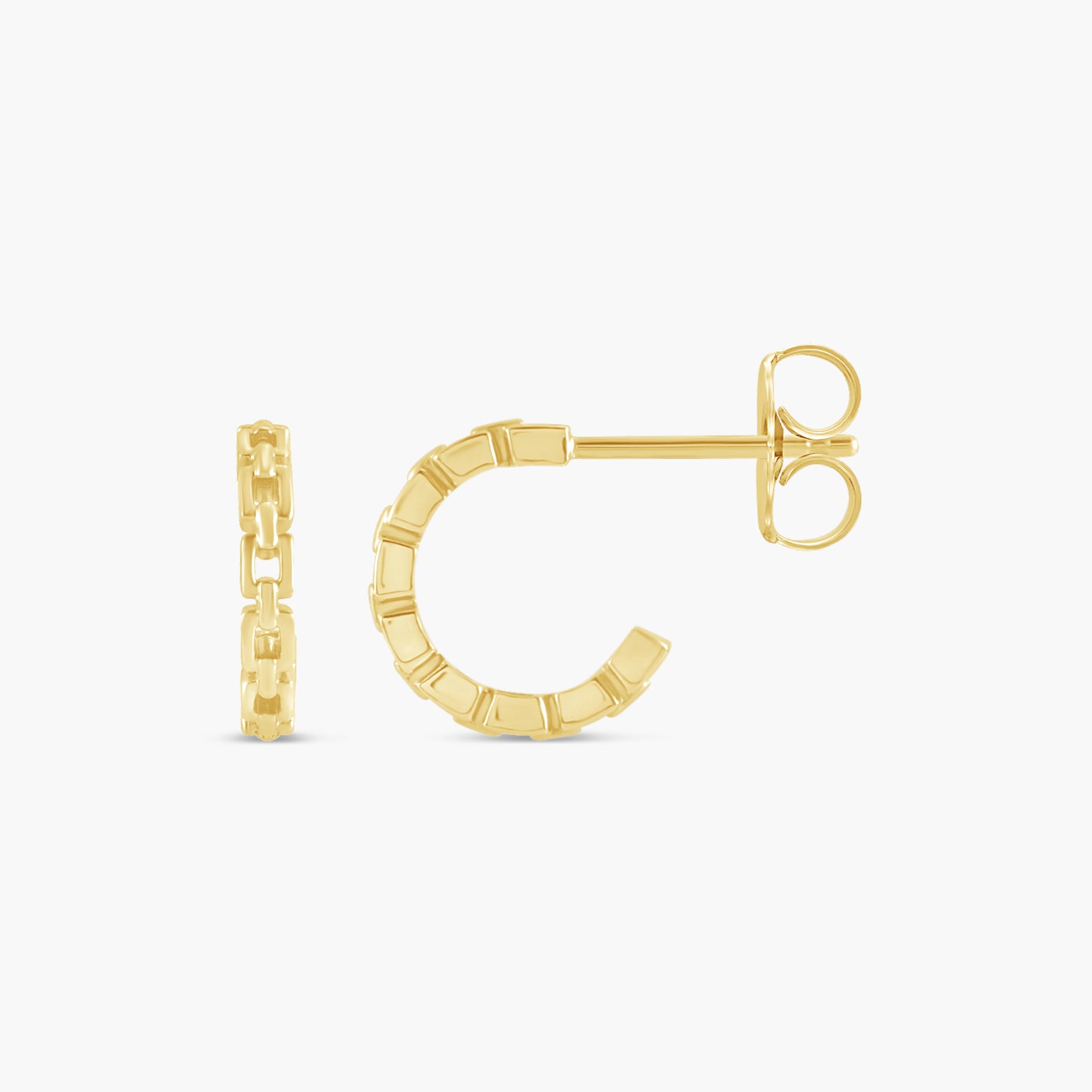 Chain Link 10.2 mm Hoop Earrings