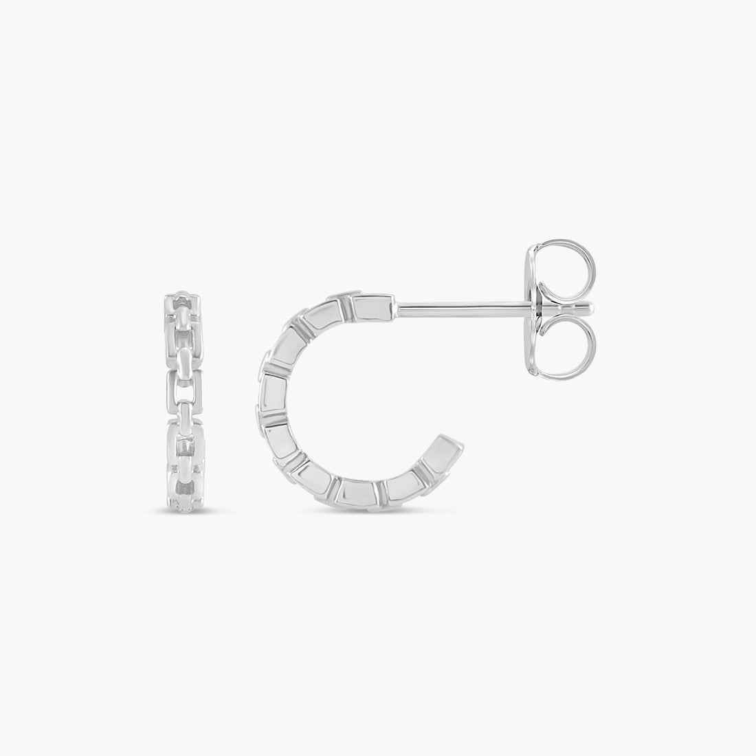 Chain Link 10.2 mm Hoop Earrings