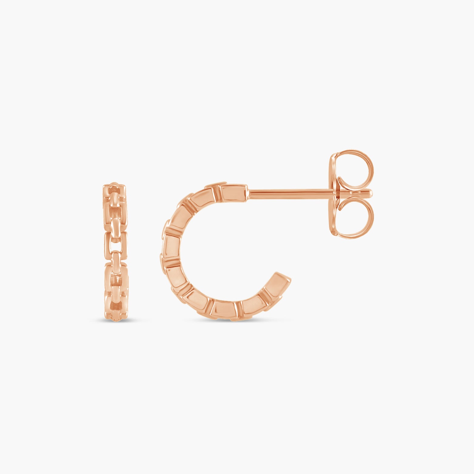 Chain Link 10.2 mm Hoop Earrings