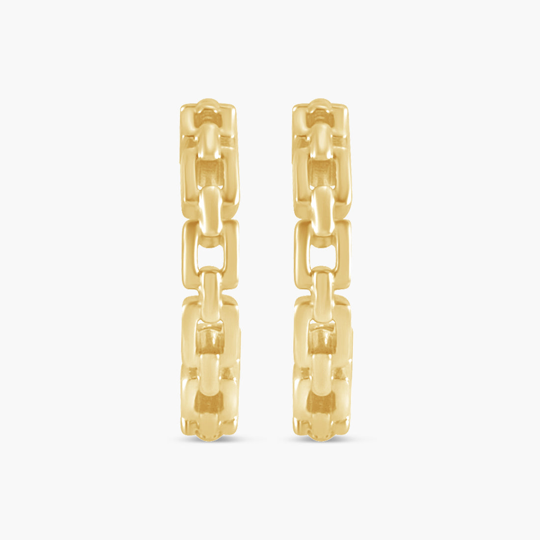 Chain Link 10.2 mm Hoop Earrings