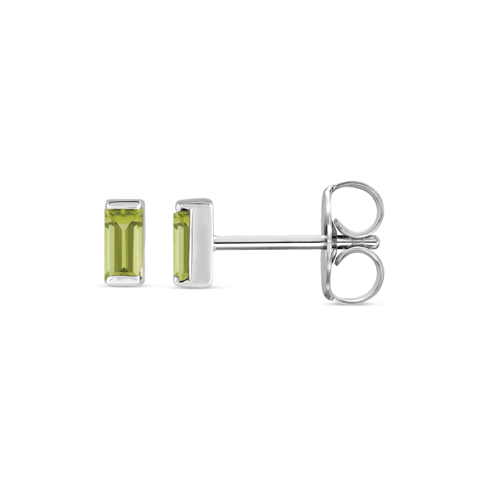 Channel-Set Gemstone Bar Earrings in 14K Gold