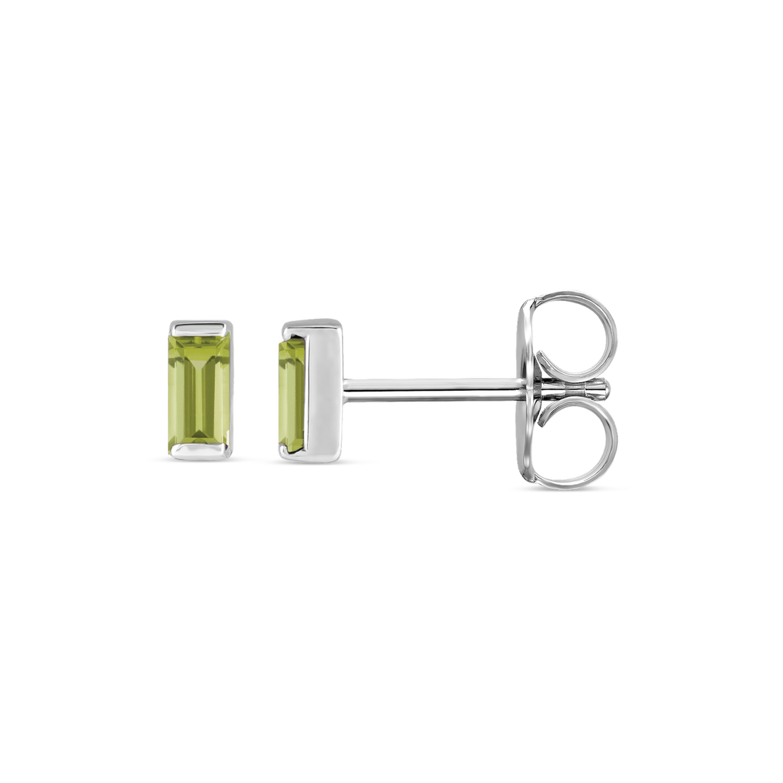 Channel-Set Gemstone Bar Earrings in 14K Gold