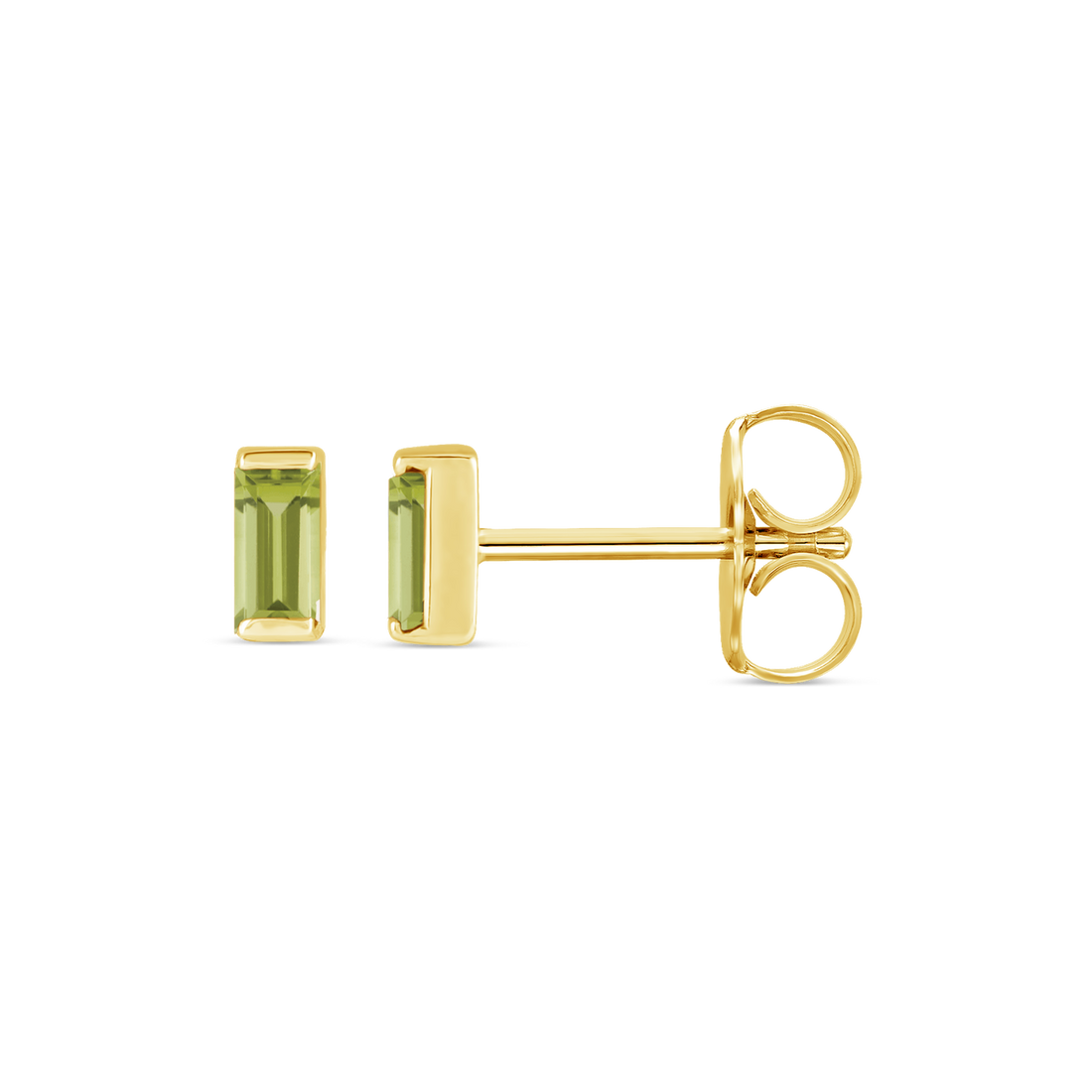 Channel-Set Gemstone Bar Earrings in 14K Gold