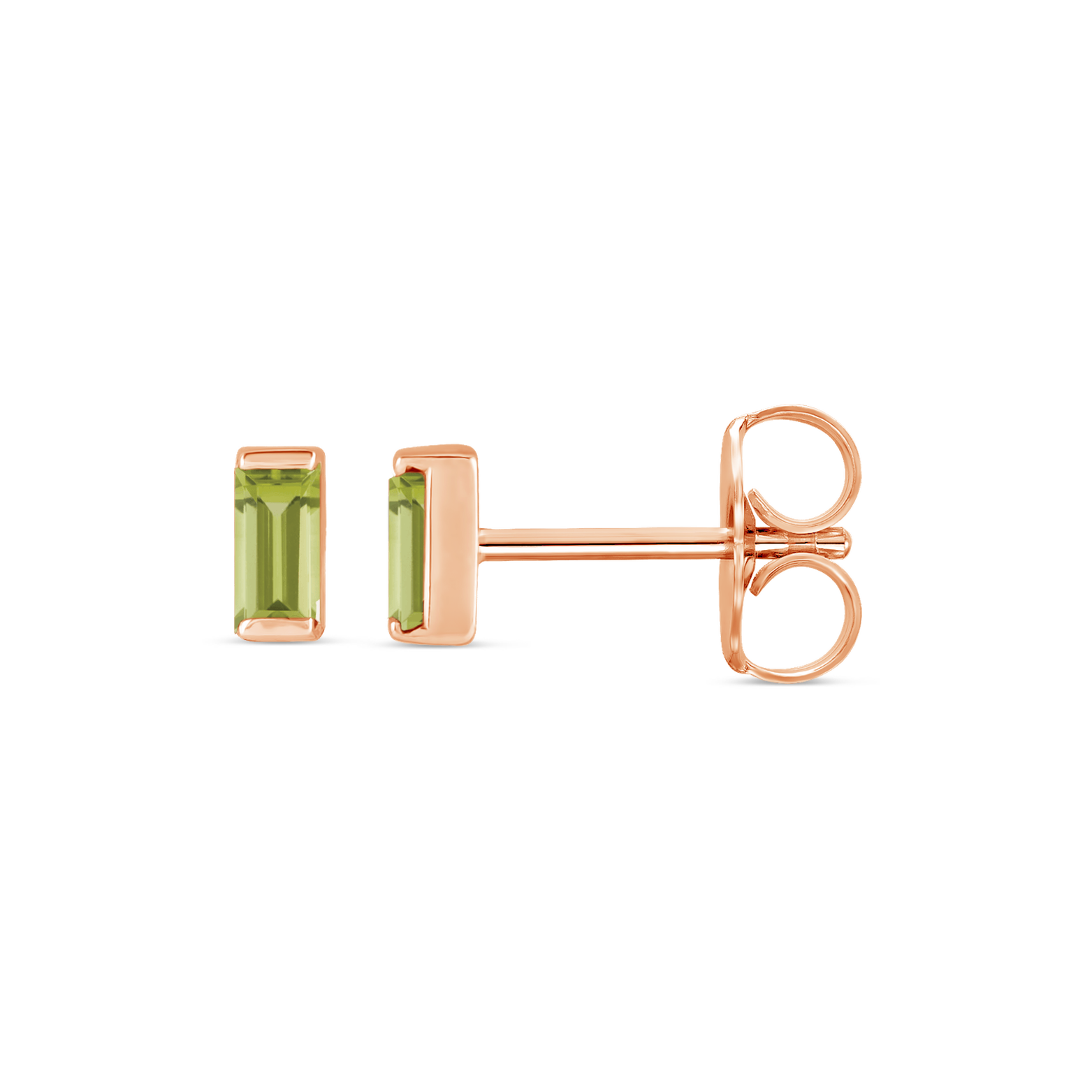 Channel-Set Gemstone Bar Earrings in 14K Gold