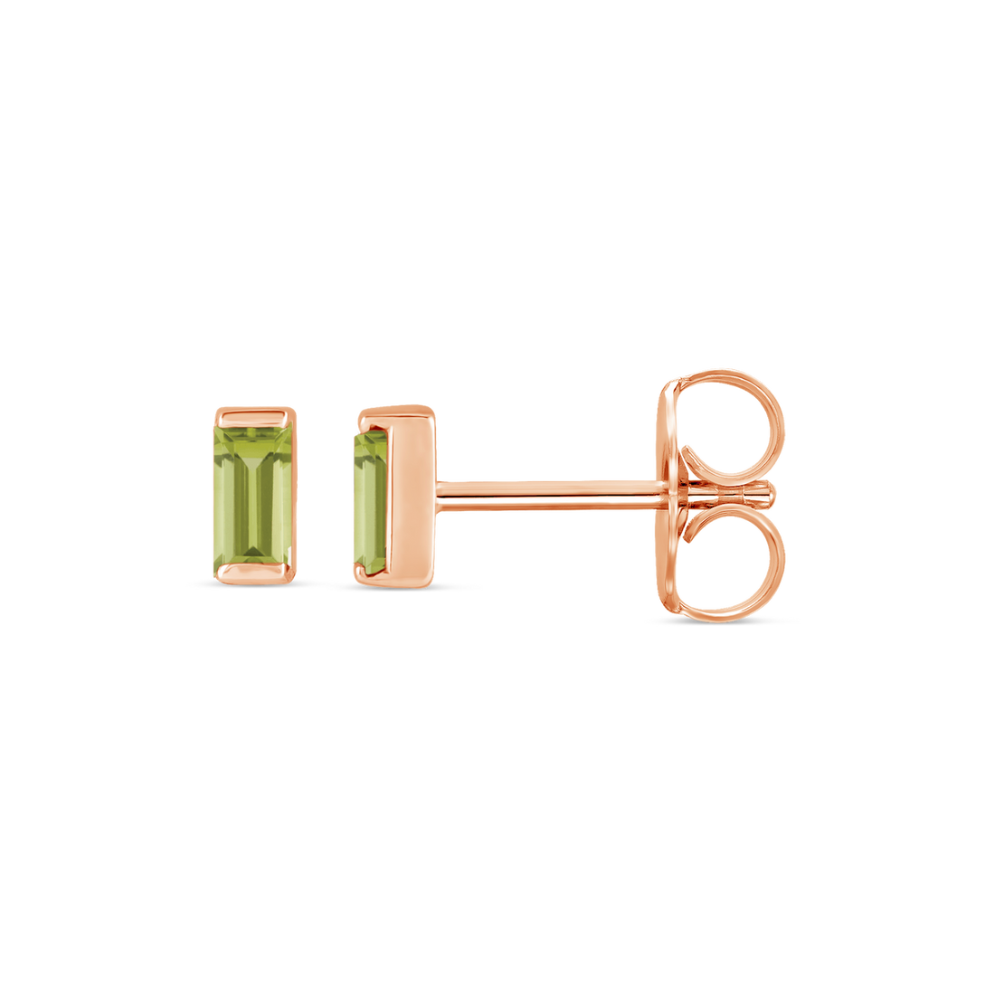 Channel-Set Gemstone Bar Earrings in 14K Gold