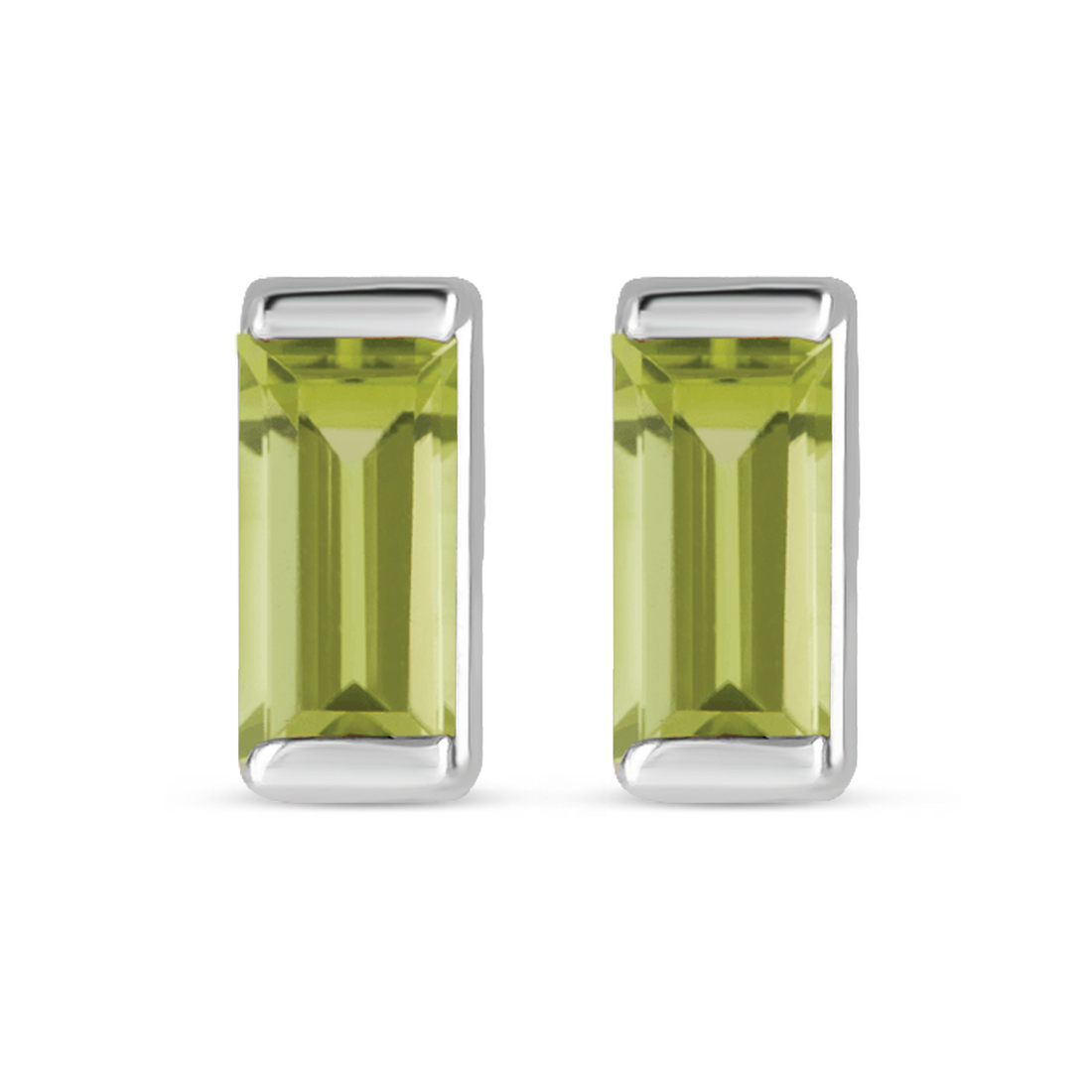 Channel-Set Gemstone Bar Earrings in 14K Gold