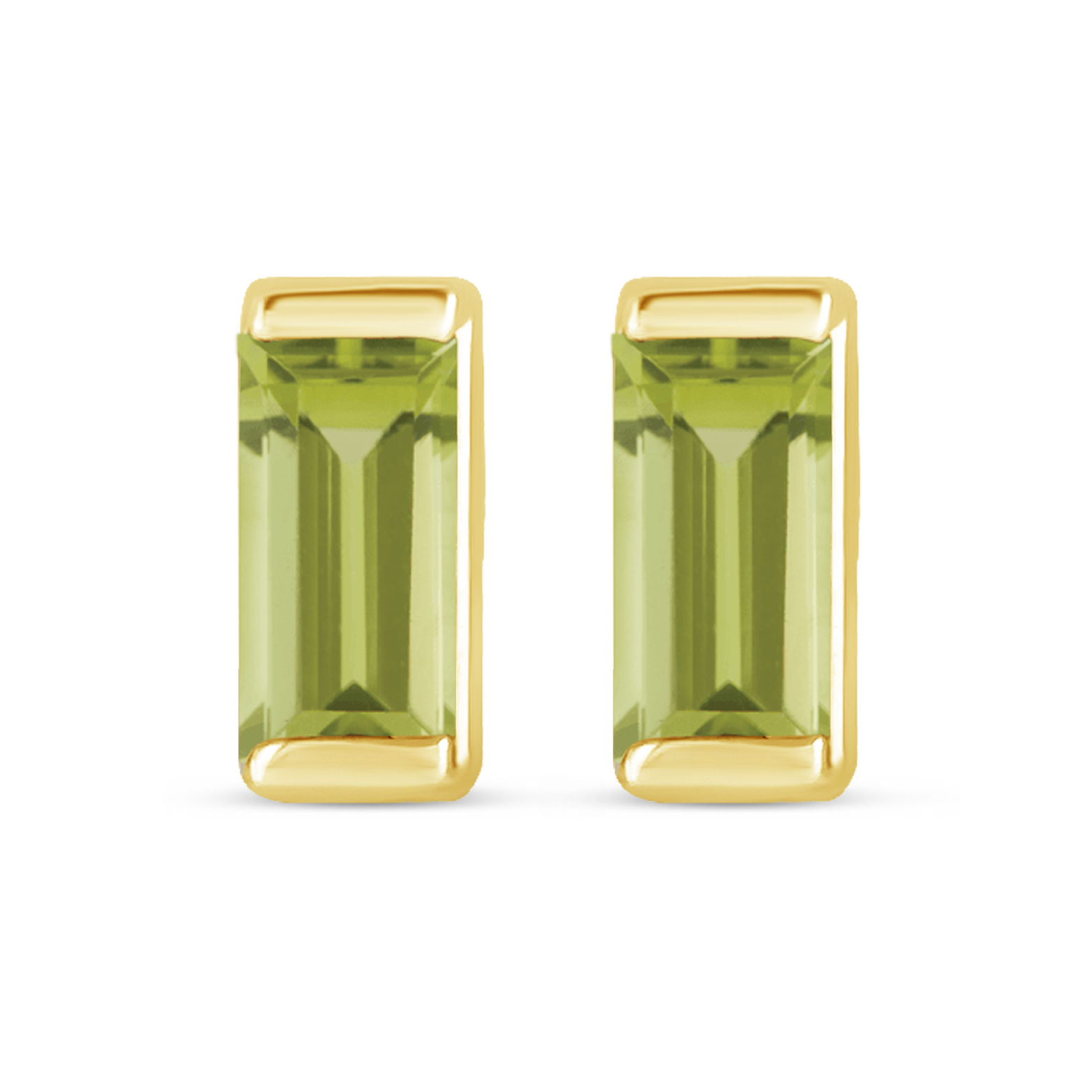 Channel-Set Gemstone Bar Earrings in 14K Gold