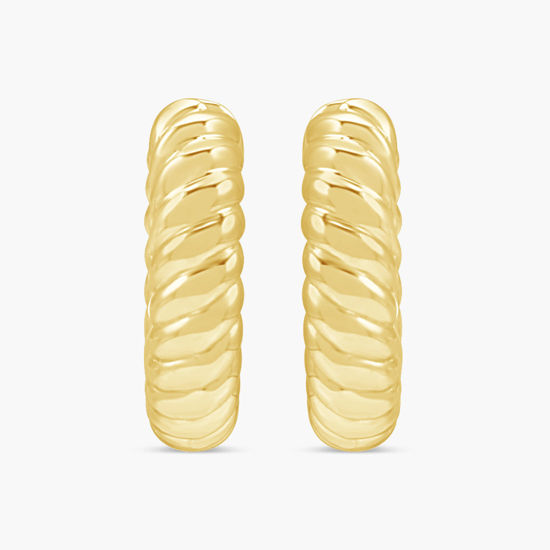 Hinged Rope Hoop Earrings