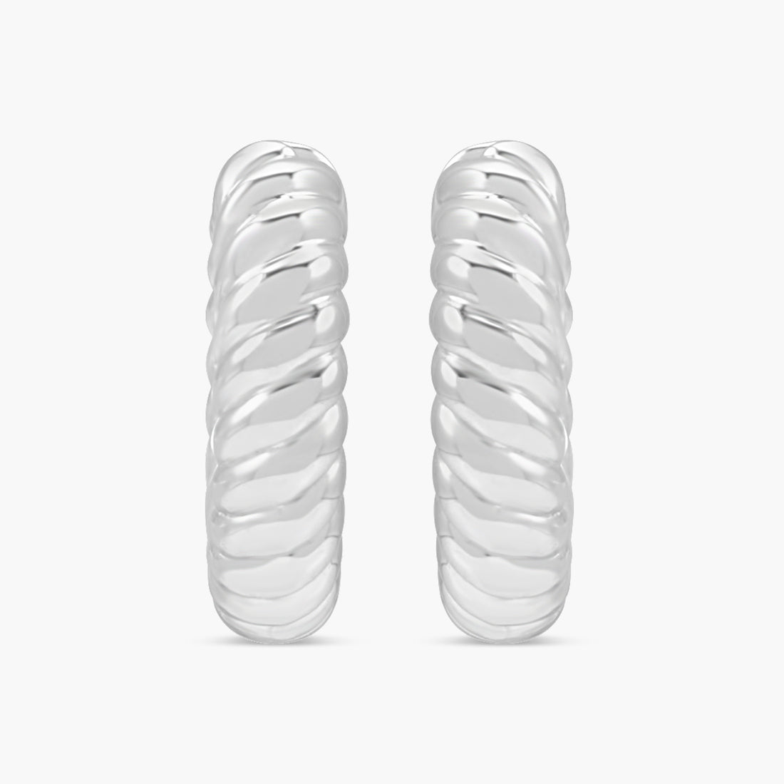Hinged Rope Hoop Earrings