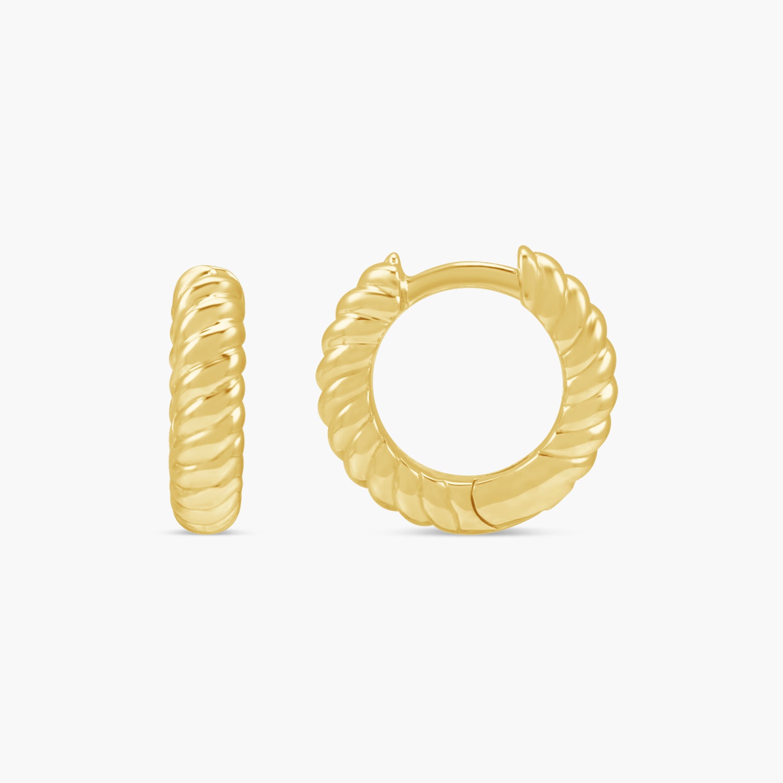 Hinged Rope Hoop Earrings