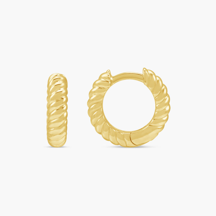 Hinged Rope Hoop Earrings