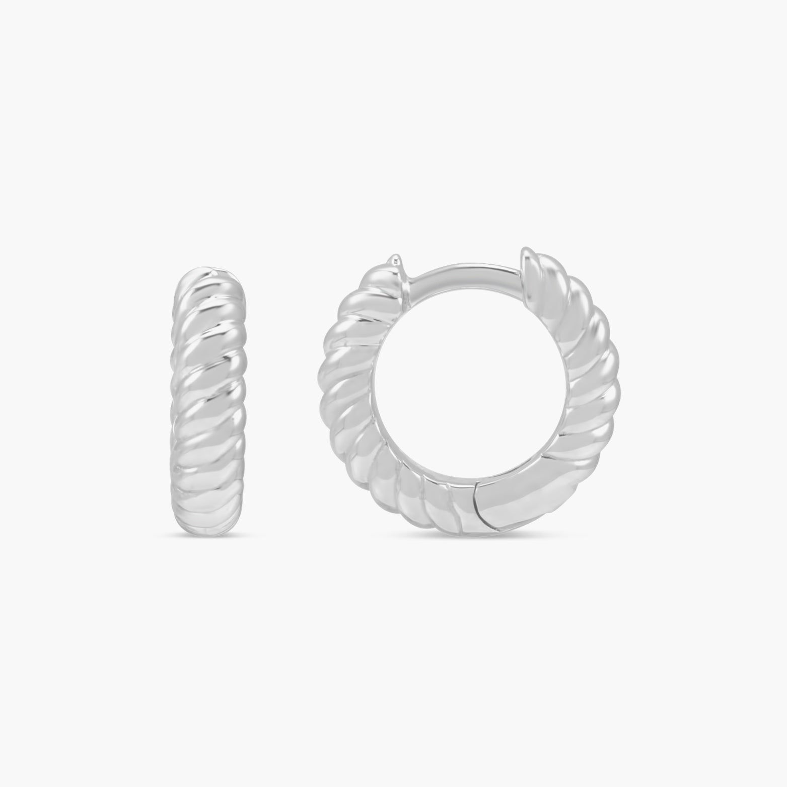 Hinged Rope Hoop Earrings