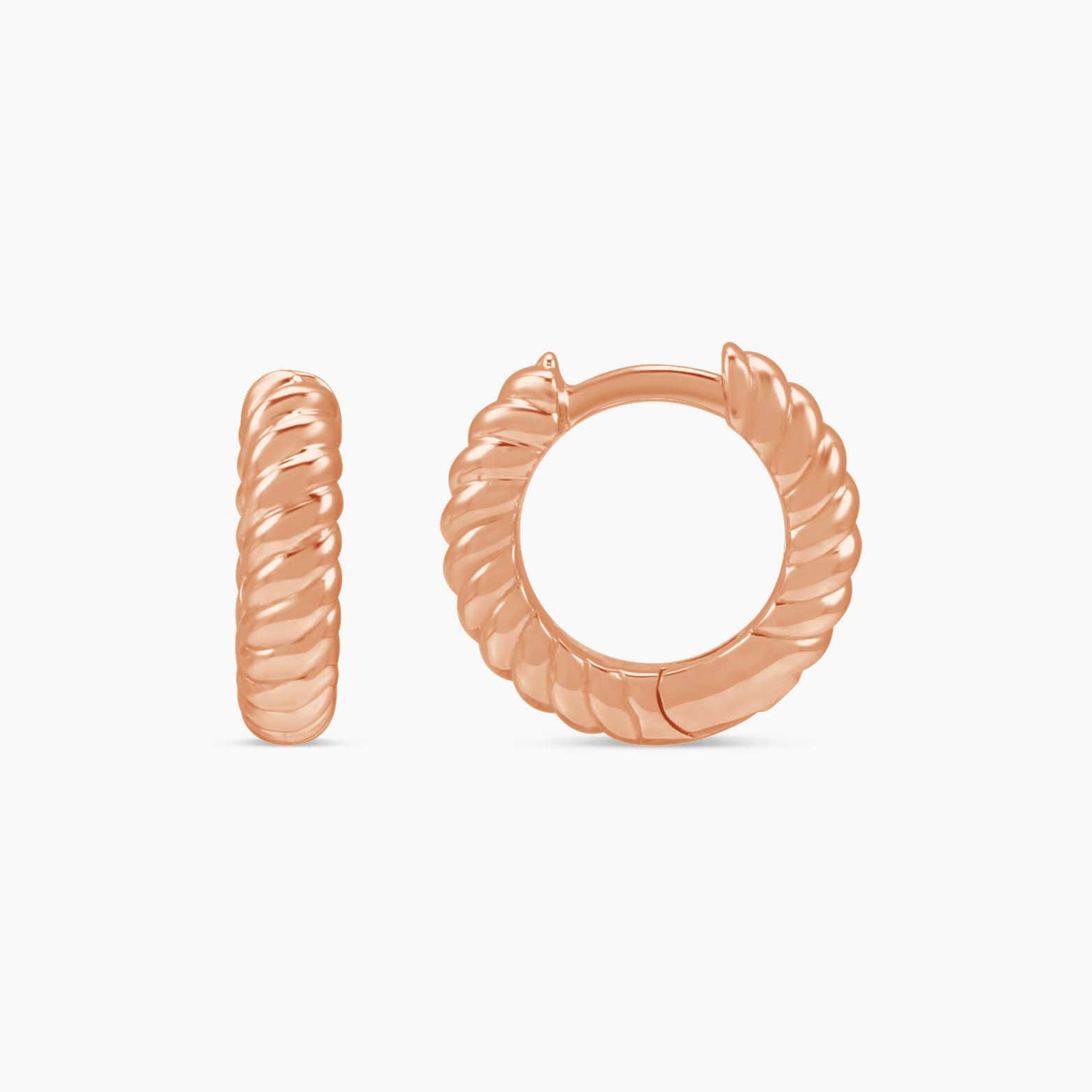 Hinged Rope Hoop Earrings