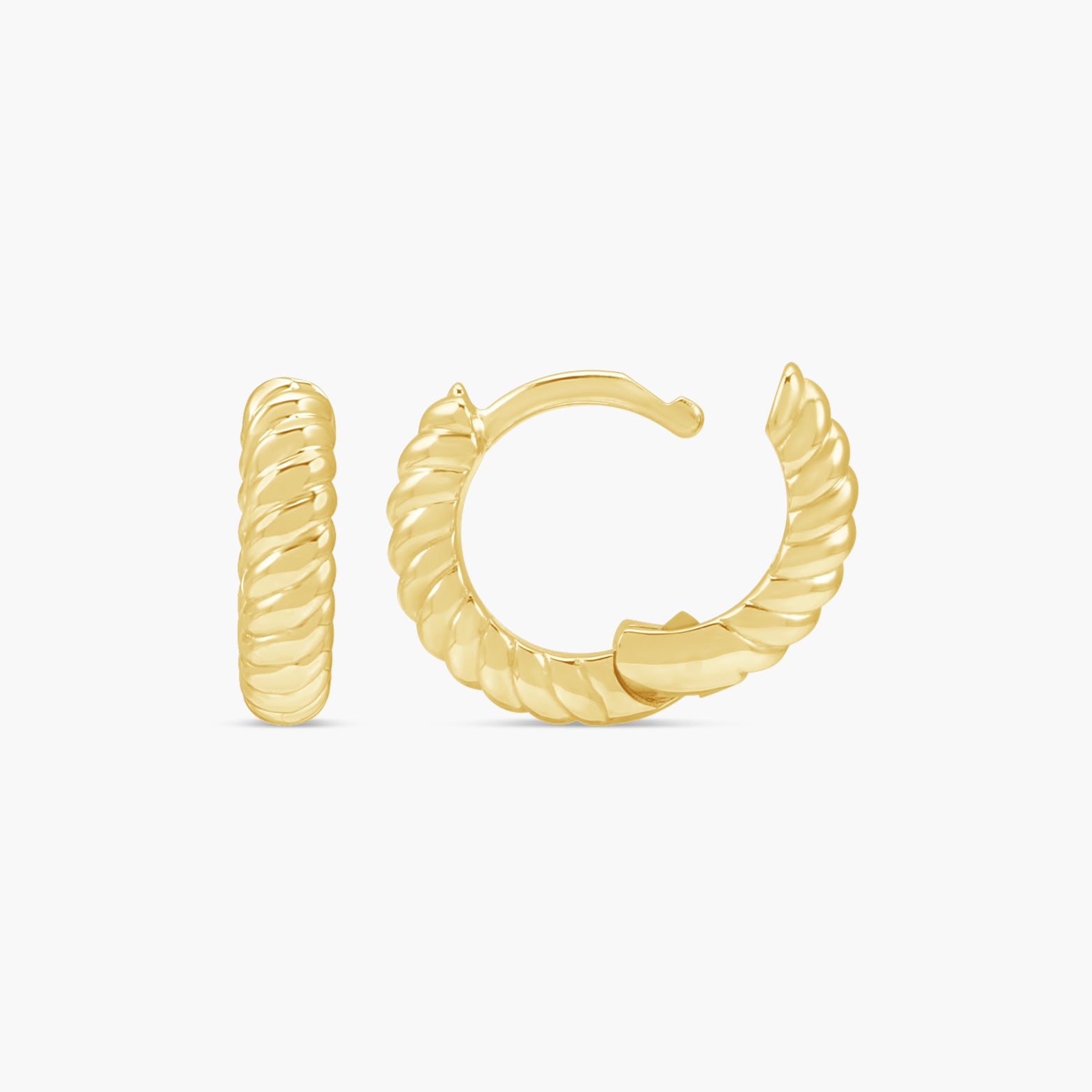 Hinged Rope Hoop Earrings