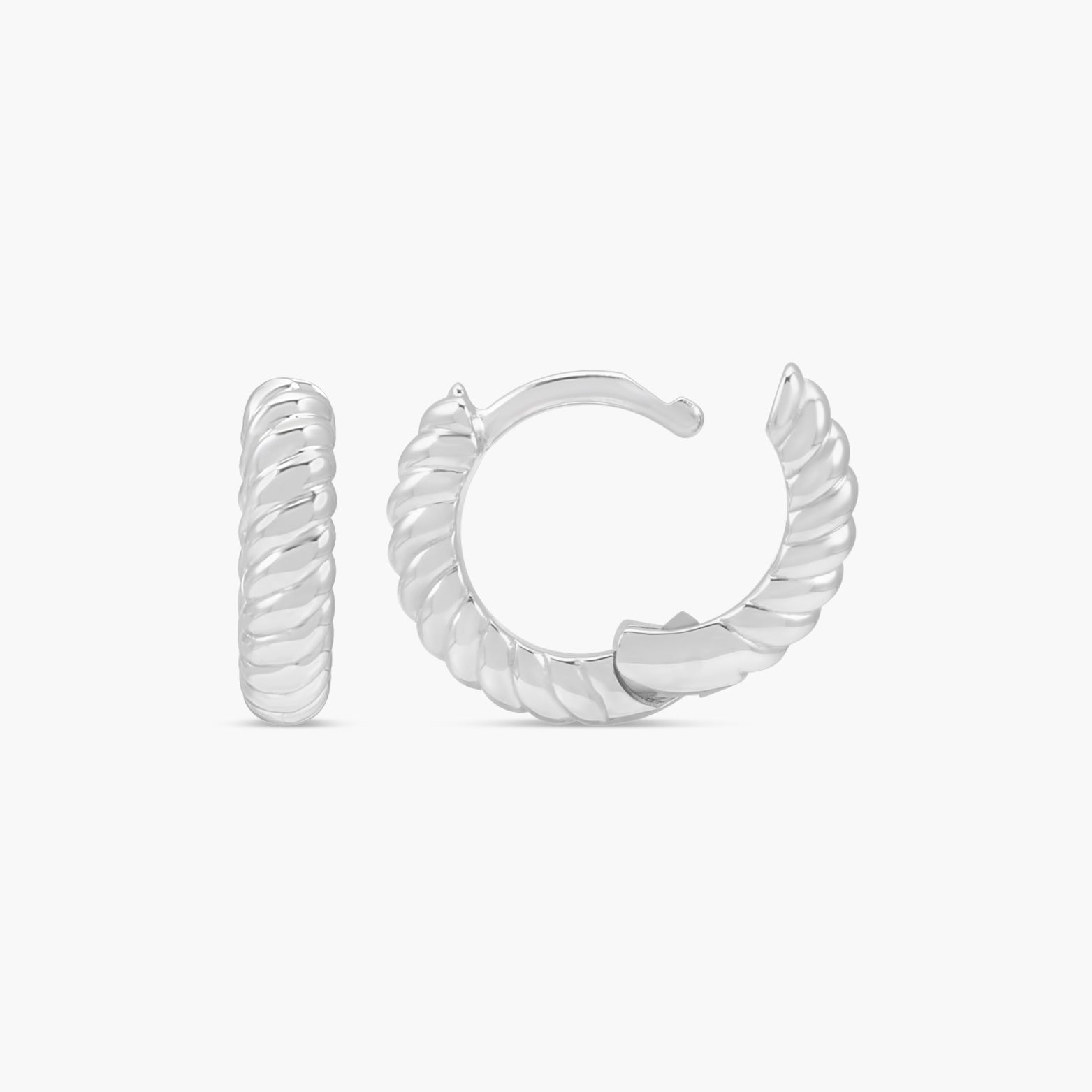 Hinged Rope Hoop Earrings