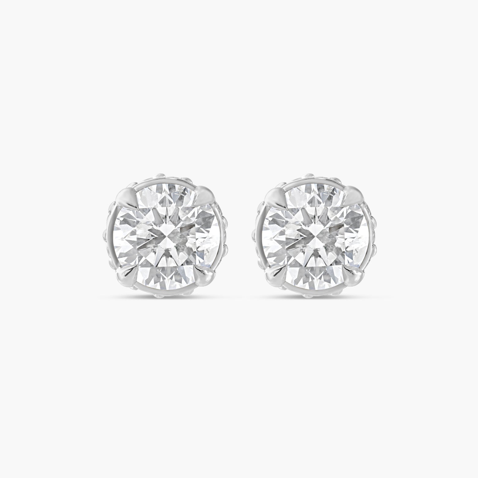 9/10 CTW Natural Diamond Hidden Halo Earrings