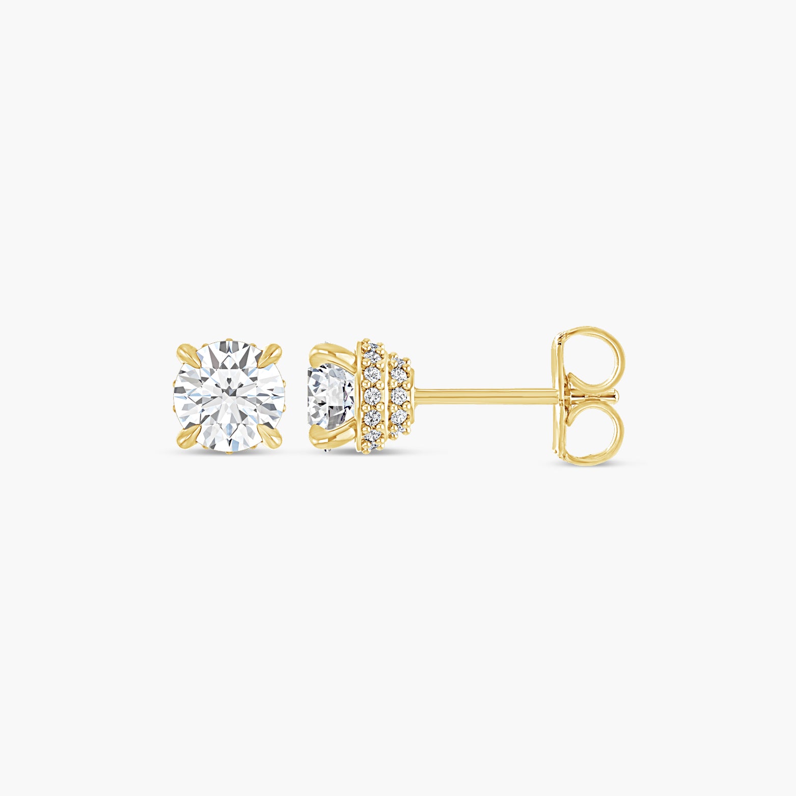 9/10 CTW Natural Diamond Hidden Halo Earrings
